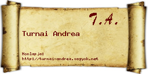 Turnai Andrea névjegykártya
